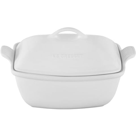 Le Creuset 4.5 qt. Heritage Deep Covered Rectangular Baker - White