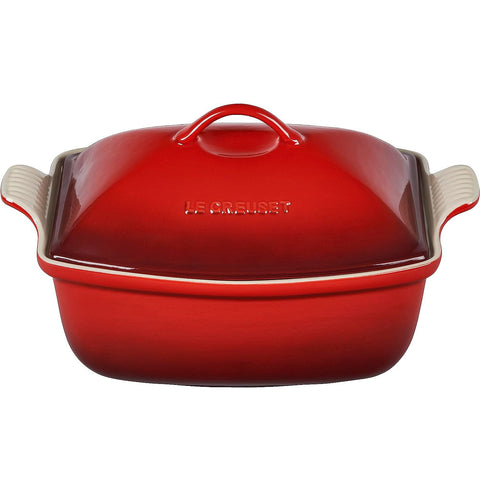 Le Creuset 4.5 qt. Heritage Deep Covered Rectangular Baker - Cerise