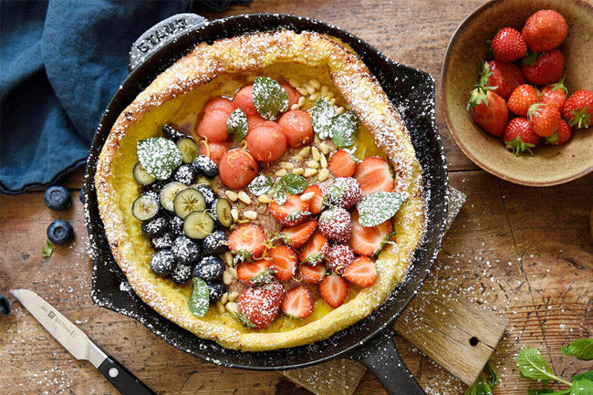 Pancake With Chocolate and Fresh Fruits