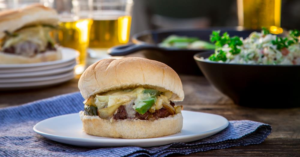 PHILLY CHEESESTEAK BURGERS