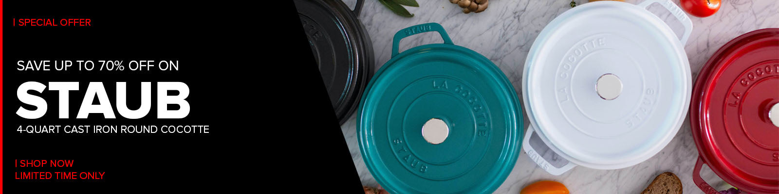 STAUB Q4-QUART CAST IRON ROUND COCOTTE