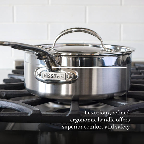 Hestan ProBond TITUM 10-Piece TITUM™ NS Set:  8.5" & 11" Open Skillets, 1.5qt & 3.0qt Covered Saucepans, 3.5qt Covered Sauté w/helper handle, 8.0qt Covered Stockpot
