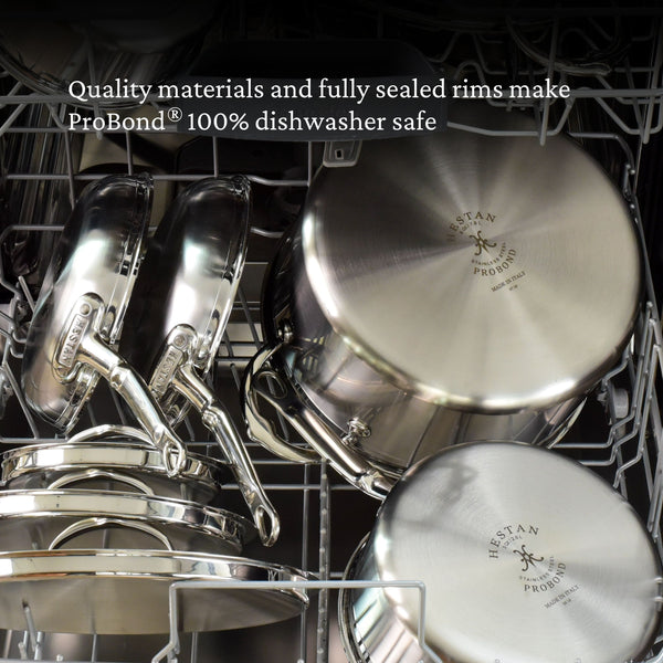 Hestan ProBond TITUM 10-Piece TITUM™ NS Set:  8.5" & 11" Open Skillets, 1.5qt & 3.0qt Covered Saucepans, 3.5qt Covered Sauté w/helper handle, 8.0qt Covered Stockpot