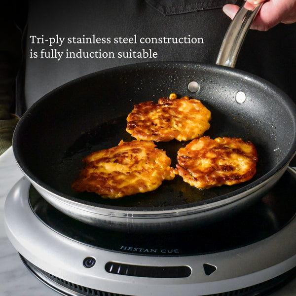 Hestan ProBond TITUM 10-Piece TITUM™ NS Set:  8.5" & 11" Open Skillets, 1.5qt & 3.0qt Covered Saucepans, 3.5qt Covered Sauté w/helper handle, 8.0qt Covered Stockpot