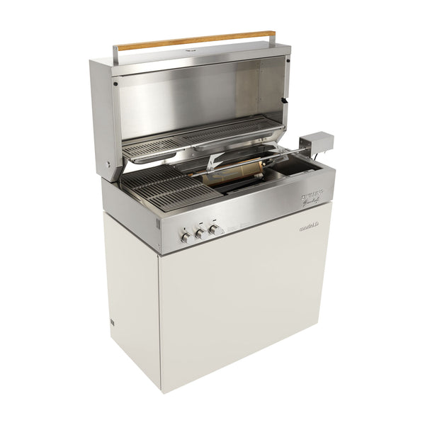ZWILLING Flammkraft Model D Freestanding Natural Gas Grill - Ivory White