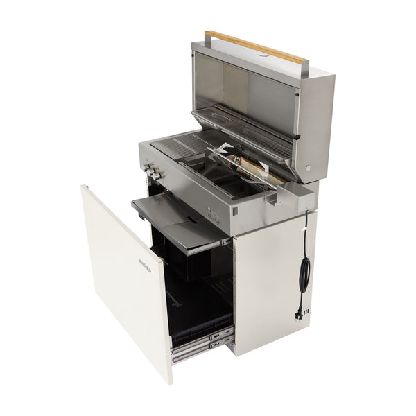 ZWILLING Flammkraft Model D Freestanding Natural Gas Grill - Ivory White