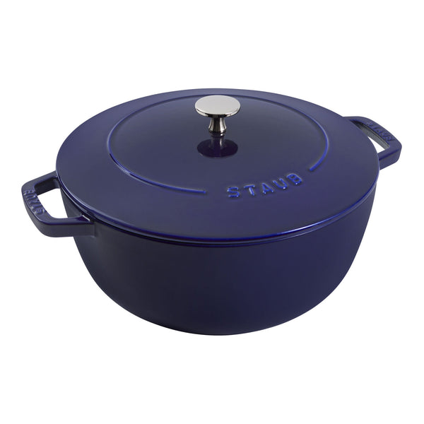 Staub Cast Iron - Specialty Shaped Dutch Ovens 5qt Essential French Oven - Dark Blue