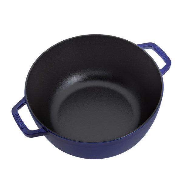 Staub Cast Iron - Specialty Shaped Dutch Ovens 5qt Essential French Oven - Dark Blue
