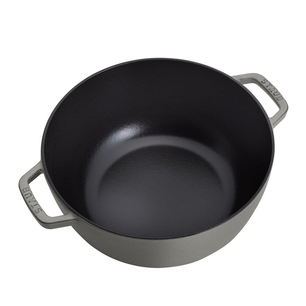 Staub Cast Iron - Specialty Shaped Dutch Ovens 5-qt Essential French Oven - Graphite Grey