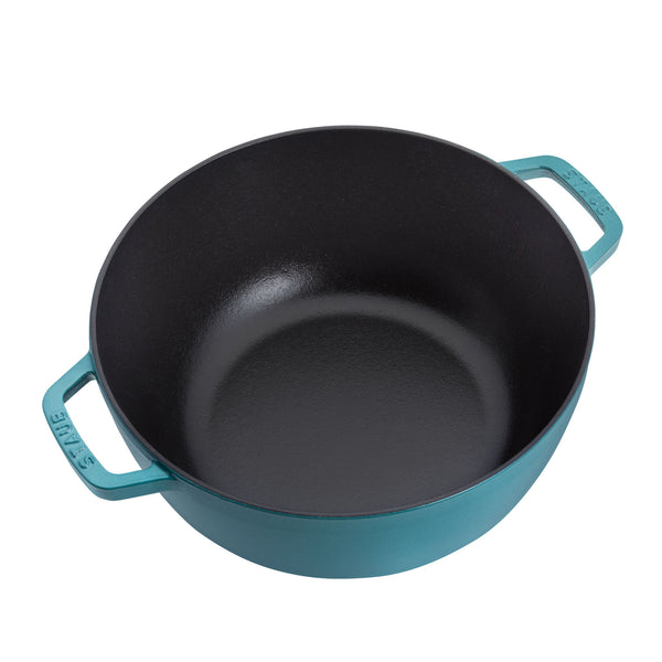 Staub Cast Iron - Specialty Shaped Dutch Ovens 5-qt Essential French Oven - Turquoise