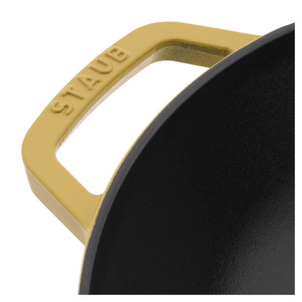 Staub Cast Iron 4.5-qt Perfect Pan - Citron w/ Brass Knob