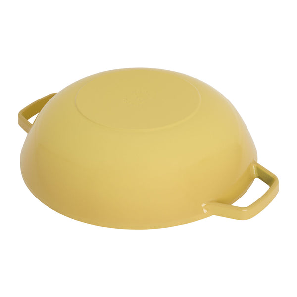 Staub Cast Iron 4.5-qt Perfect Pan - Citron w/ Brass Knob