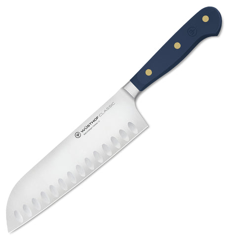 Wusthof Classic  7" Santoku, Hollow Edge - Wild Blueberry