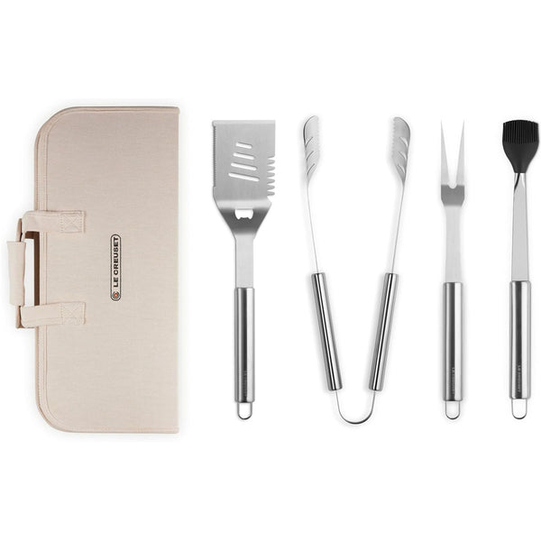 Le Creuset Alpine Collection  Set of 4 Outdoor Grilling Tools Carry Bag