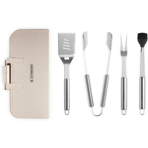 Le Creuset Alpine Collection  Set of 4 Outdoor Grilling Tools Carry Bag