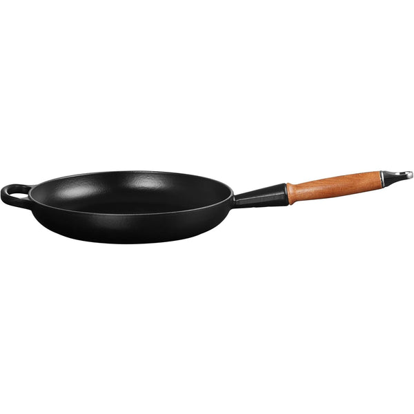 Le Creuset 10.25 in Signature Round Fry Pan 10.25 In Wood Handle Licorice