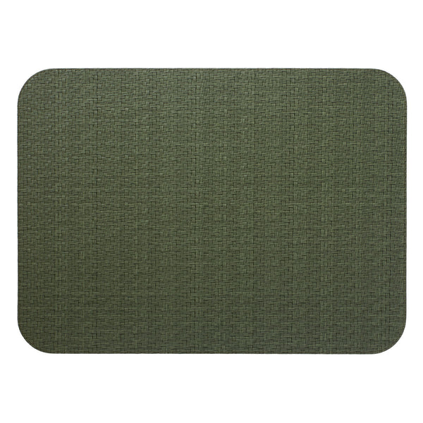 Bodrum Wicker Olive 13x18 Inch Oblong Placemats Set of 4