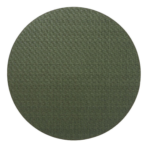 Bodrum Wicker Olive 15 Inch Round Placemats Set of 4