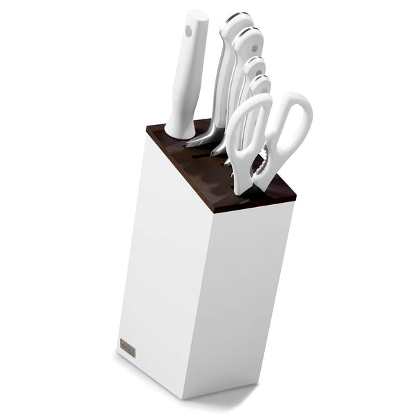 Wusthof Classic White Seven Piece Block Set Black Beech Inlay