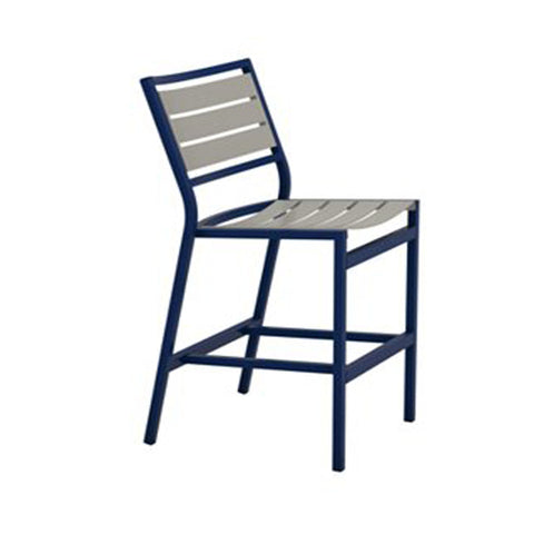 Tropitone Cabana Club Aluminum Slat Armless Stationary Bar Stool, 30"