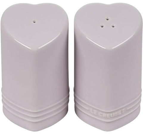 Le Creuset 5 oz. each Figural Heart Salt & Pepper Shaker Set of 2 - Shallot