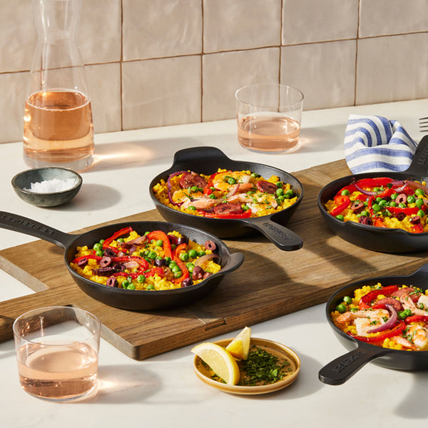 Le Creuset Gourmand Collection 0.3 QT Mini Skillet, Set of 4