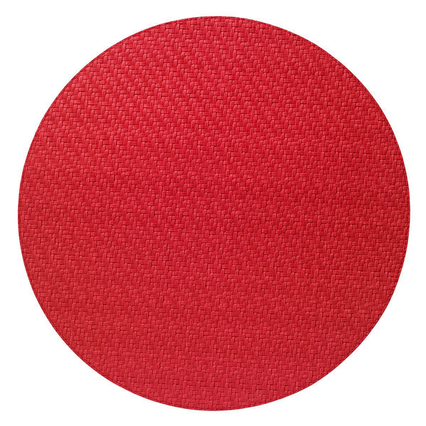 Bodrum Wicker Tomato 15 Inch Round Placemats Set of 4