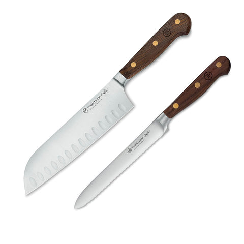 Wusthof Crafter 2 pc. Prep Set
7 Santoku and 5 Serrated Utility