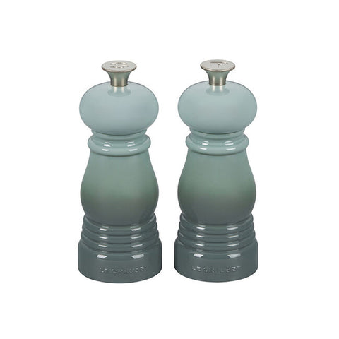 Le Creuset 5" x 2" each Petite Salt and Pepper Mill Set - Sea Salt