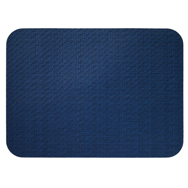 Bodrum Wicker Navy 13x18 Inch Oblong Placemats Set of 4