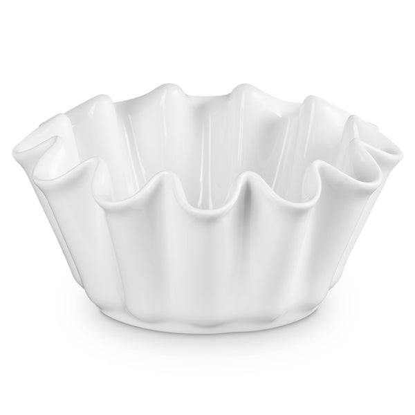 Le Creuset 1.4 QT. Ruffle Brioche Dish - White