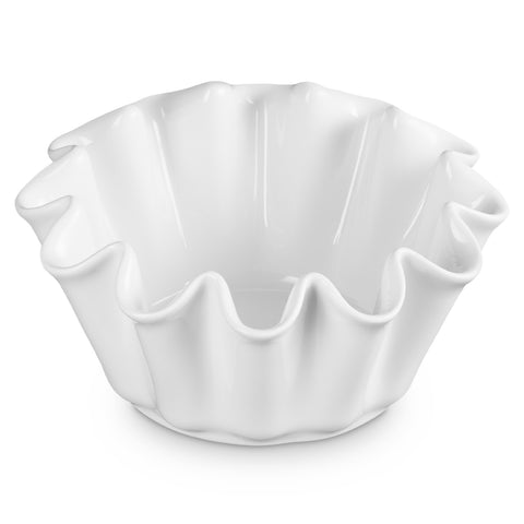 Le Creuset 1.4 QT. Ruffle Brioche Dish - White