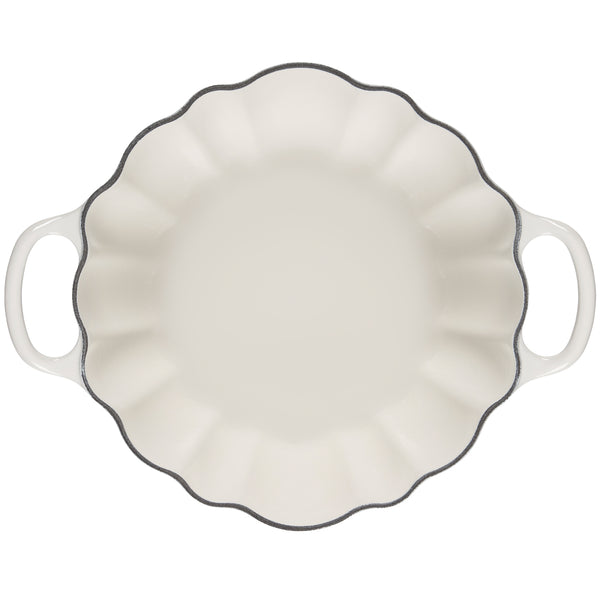 Le Creuset Signature 4-qt Pumpkin Cocotte - White with Gold Knob