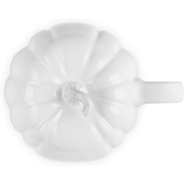 Le Creuset 14 oz. Pumpkin Mug with Lid - White