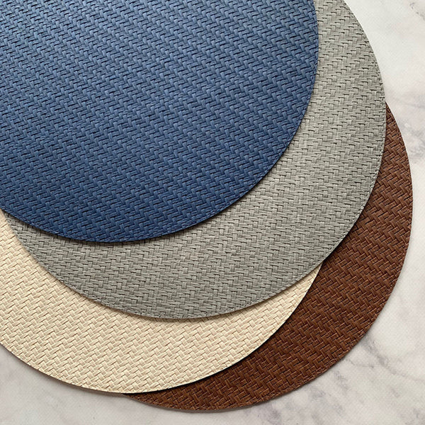 Bodrum Wicker Black 15 Inch Round Placemats Set of 4