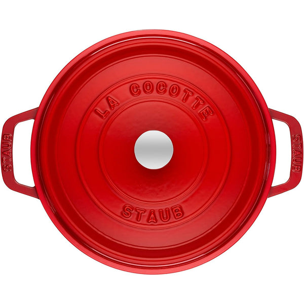 Staub Cast Iron 7-Quart Round Cocotte - Cherry