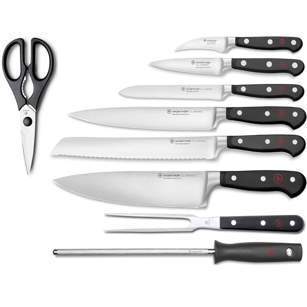 Wusthof Classic  Ten Piece Block Set, Choco Ash Wood