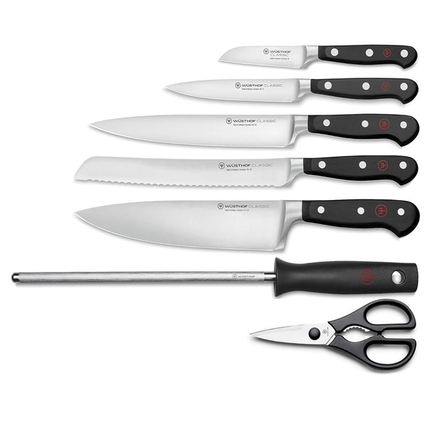 Wusthof Classic  Eight Piece Block Set Beech Wood