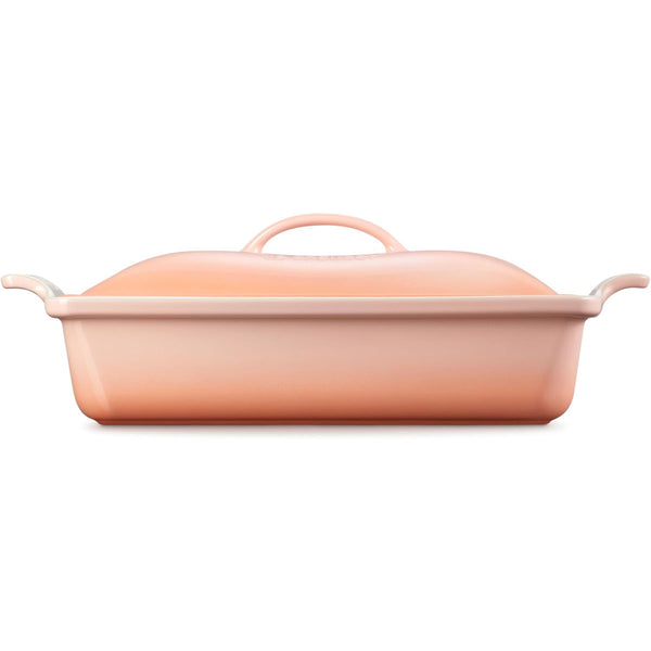 Le Creuset 4 qt. (12" x 9") Heritage Covered Rectangular Casserole - Peche