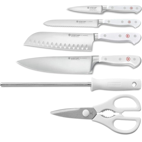 Wusthof Classic White Seven Piece Knife Block Set