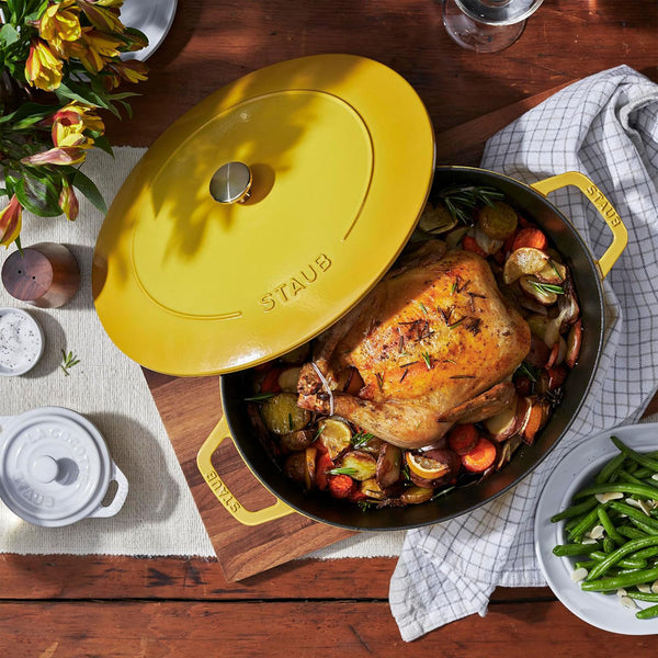 Staub 6.25-Qt Wide Oval Dutch Oven - Citron