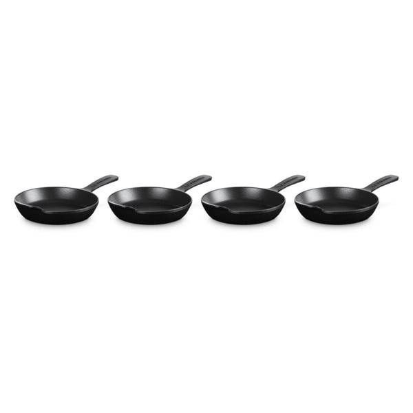 Le Creuset Gourmand Collection 0.3 QT Mini Skillet, Set of 4
