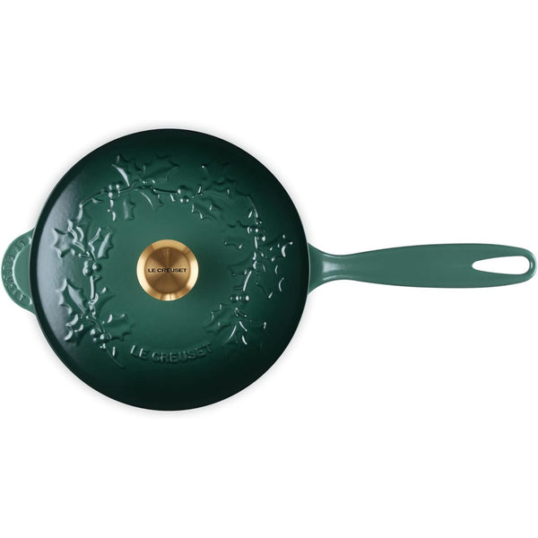 Le Creuset 2.25 qt. Traditional Round Saucier Holly 2.25 qt. Artichaut Sig Gold
