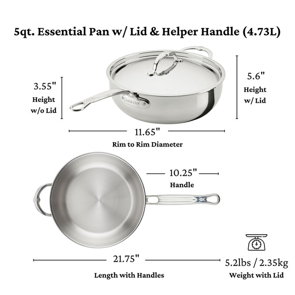 Hestan  Probond Luxe 5Qt Covered Essential Pan (28Cm) W/Hh