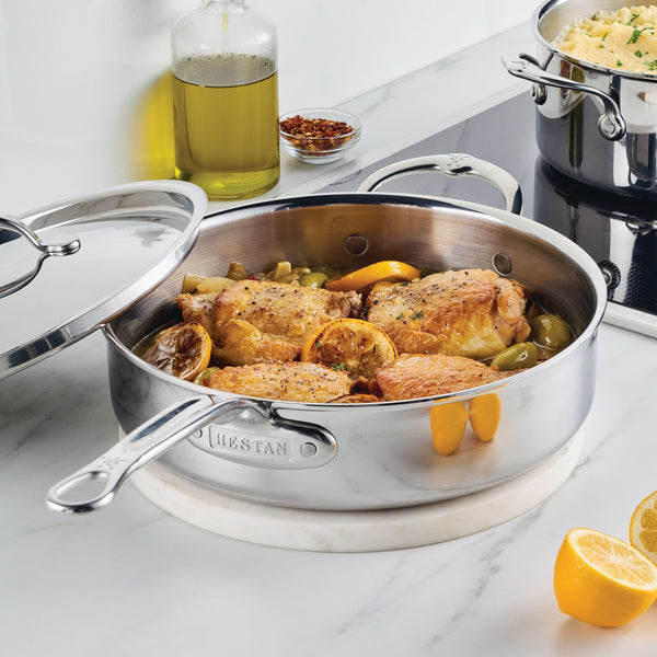 Hestan Probond Luxe 5 Pc. Set: 11" Open Skillet, 2Qt Covered Saucepan, 3.5Qt Covered Sauté Pan