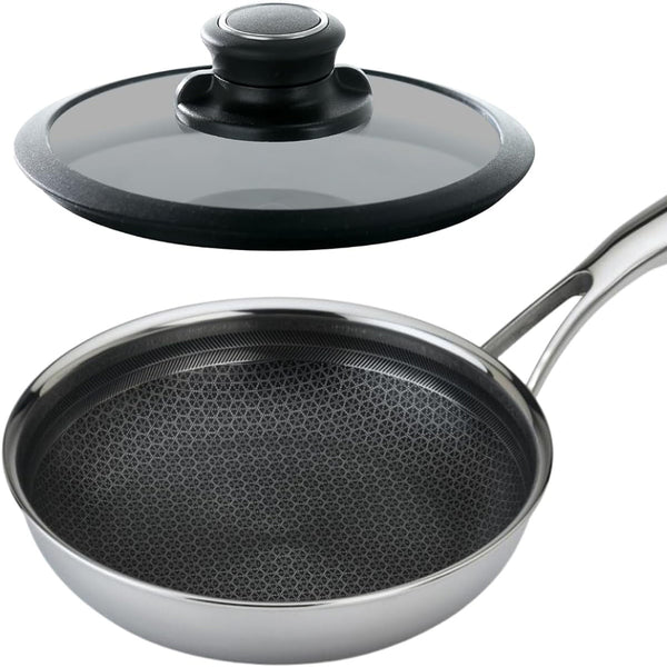 Frieling Black Cube Quick Release - 7 Piece Set (9.5" Fry Pan, 2.5 qt. Sauce Pan w/lid,  3 qt Sauté Pan w/lid, 7.5 qt. Stockpot w/lid)