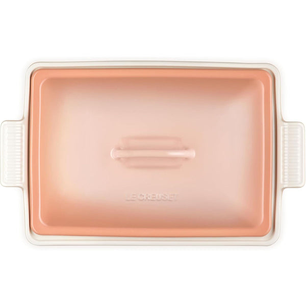 Le Creuset 4 qt. (12" x 9") Heritage Covered Rectangular Casserole - Peche