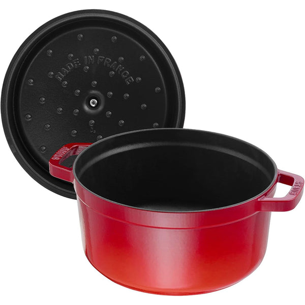 Staub Cast Iron 7-Quart Round Cocotte - Cherry