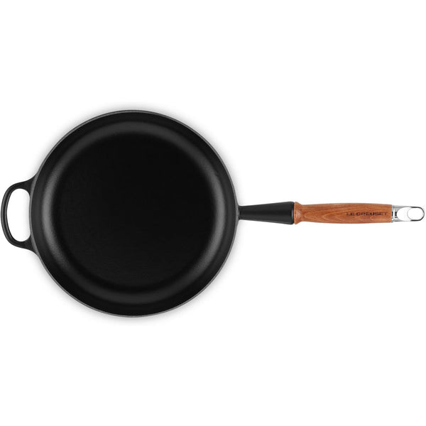 Le Creuset 10.25 in Signature Round Fry Pan 10.25 In Wood Handle Licorice
