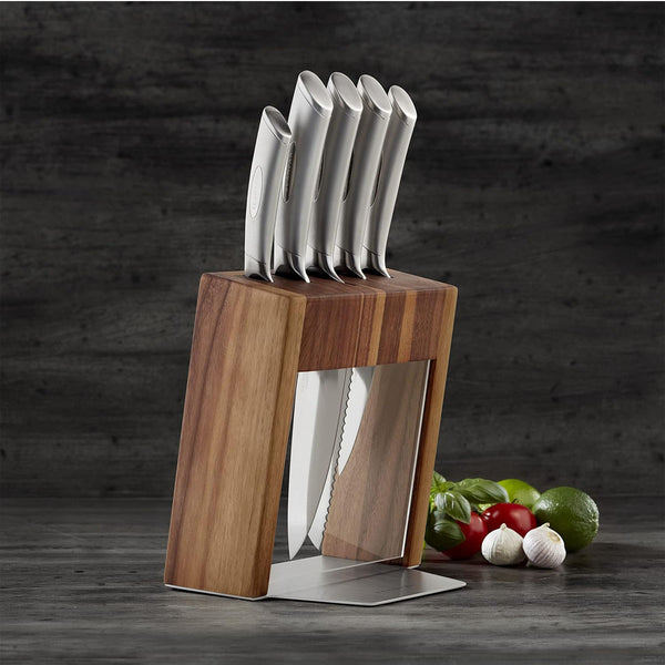 Scanpan Classic Stainless Steel 6Pc Knife Block Set